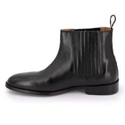 Bottines Milan cuir noir Homme MAISON HERITAGE