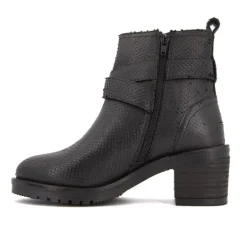 Bottines motif serpent Mell noir en cuir Femme LES TROPEZIENNES PAR M.BELARBI