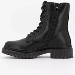 Bottines noires broderie fleurs à lacets Femme DOCKERS BY GERLI