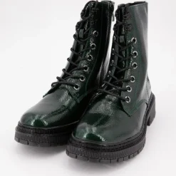 Bottines rangers vert sapin effet cuir à lacets noirs Femme DOCKERS BY GERLI