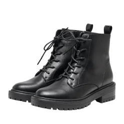 Bottines similcuir fermeture éclair à lacets femme ONLY