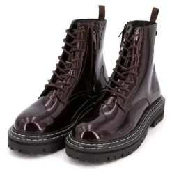 Bottines vernis cuir Reine bordeaux Femme LES TROPEZIENNES PAR M.BELARBI