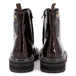 Bottines vernis cuir Reine bordeaux Femme LES TROPEZIENNES PAR M.BELARBI