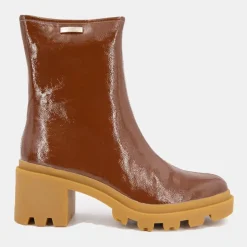 Bottines vernis Delizia talons crantés Femme LES TROPEZIENNES PAR M.BELARBI