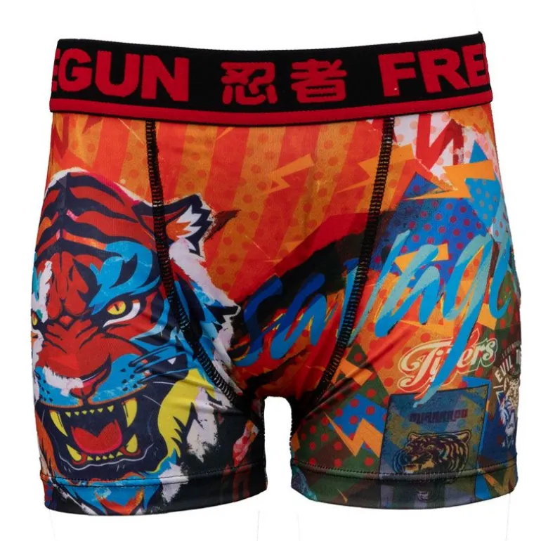 Boxer à motif graphique avec illustration tigre Homme FREEGUN