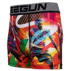 Boxer garcon imprimé footballeurs microfibre stretch Enfant FREEGUN