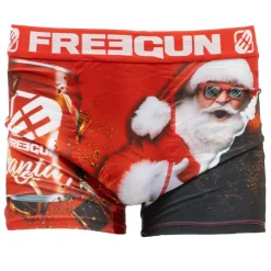 Boxer imprimé Père Noël microfibre avec coffret canetteHomme FREEGUN
