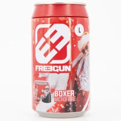 Boxer imprimé Père Noël microfibre avec coffret canetteHomme FREEGUN