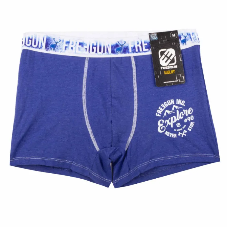 Boxer élastique imprimé neige avec cerf Homme FREEGUN