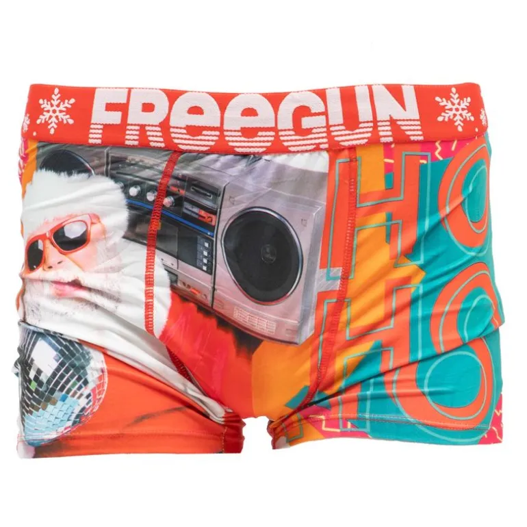Boxer Père Noël microfibre HO HO HO avec coffret canette Homme FREEGUN