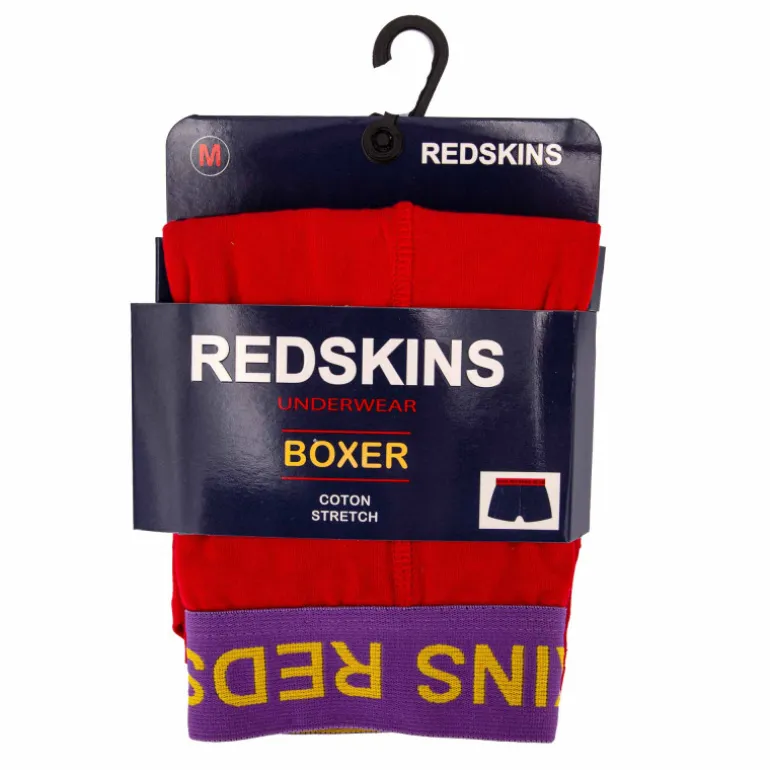 Boxer uni coton stretch Branco Homme REDSKINS