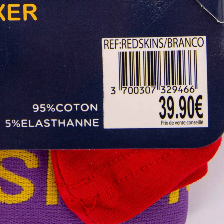 Boxer uni coton stretch Branco Homme REDSKINS