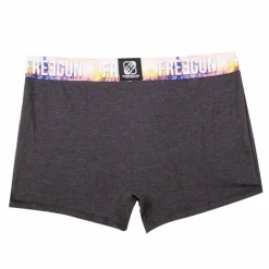 Boxer uni gris chiné élastique dégradé Homme FREEGUN