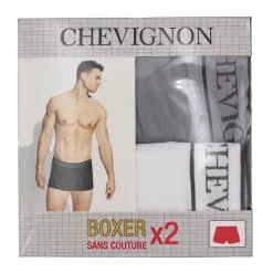 Boxer x2 sans couture stretch tom Homme CHEVIGNON