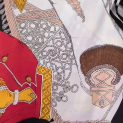 Carré toucher soie imprimé costume d'époque 90x90cm Femme TORRENTE