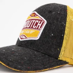 Casquette effet tweed gris filet jaune Homme VON DUTCH