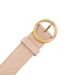 Ceinture cuir de vache daim boucle doré cercle Femme DOCKERS