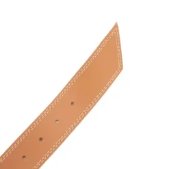 Ceinture cuir de vache daim boucle doré cercle Femme DOCKERS