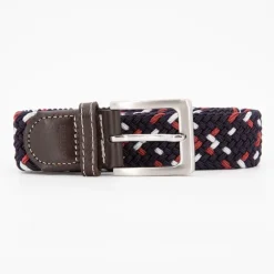 Ceinture navy colorado en tissu boucle argentée Homme DEELUXE 74