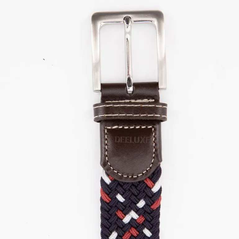 Ceinture navy colorado en tissu boucle argentée Homme DEELUXE 74
