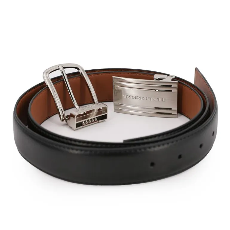 Ceinture réversible avec coffret deux boucles Homme TORRENTE