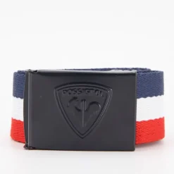 Ceinture tissu au couleur du drapeau français avec boucle argenté Homme ROSSIGNOL