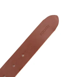 Ceinture tout cuir boucle argentée Femme DOCKERS