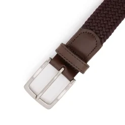 Ceinture tressée cuir avec boucle argenté Homme DOCKERS