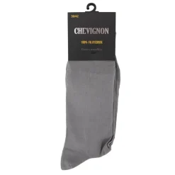 Chaussette haute unie 100% fil d'Ecosse Edison Homme CHEVIGNON