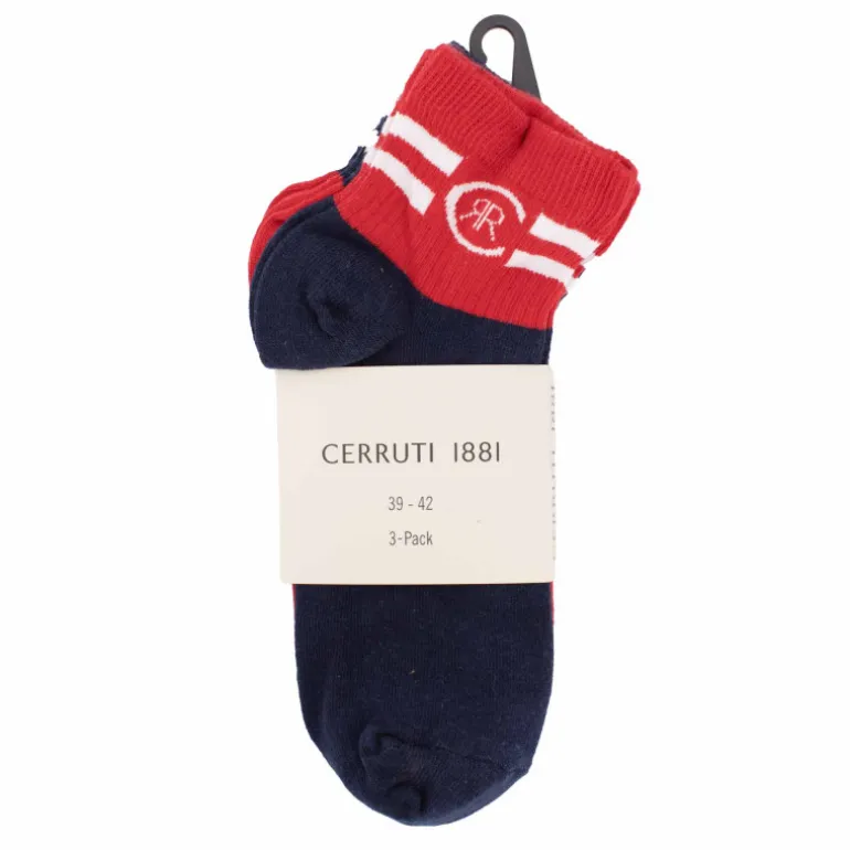Chaussettes courte lotx3 bi-color Homme CERRUTI