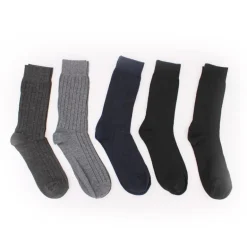 Chaussettes hautes noires lot de 5 idriss Homme CHEVIGNON
