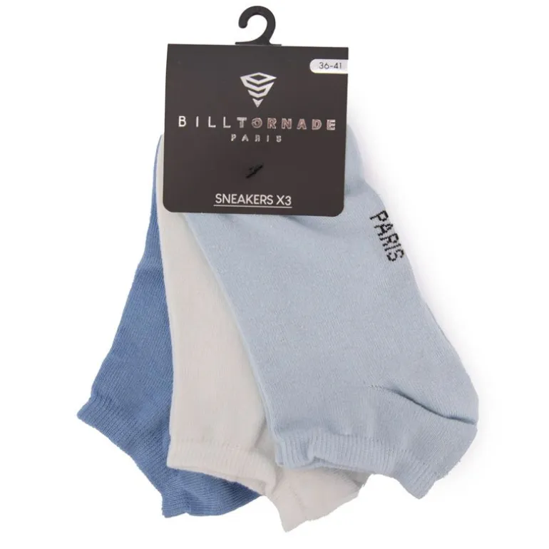 Chaussettes lot de 3 socquettes pastel Femme BILL TORNADE