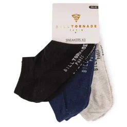 Chaussettes socquettes x3 uni Homme BILL TORNADE