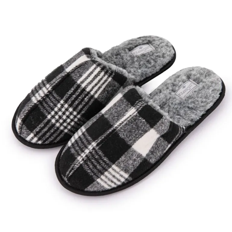 Chaussons fourrées à carreaux Homme LEE COOPER