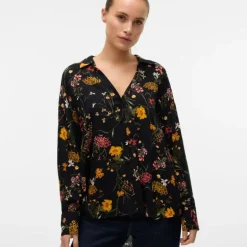 Chemise à fleurs avec boutons Femme VERO MODA