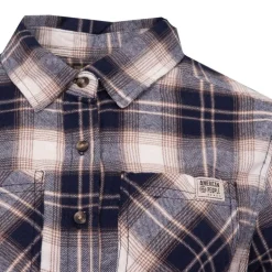 Chemise Austin de couleur beige à motif carreaux Femme AMERICAN PEOPLE