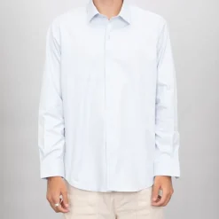 Chemise bleue clair classique coton Homme BILL TORNADE