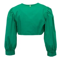 Chemise crop karo décolleté V couleur unie Femme ANTIK BATIK