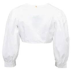 Chemise crop karo décolleté V couleur unie Femme ANTIK BATIK