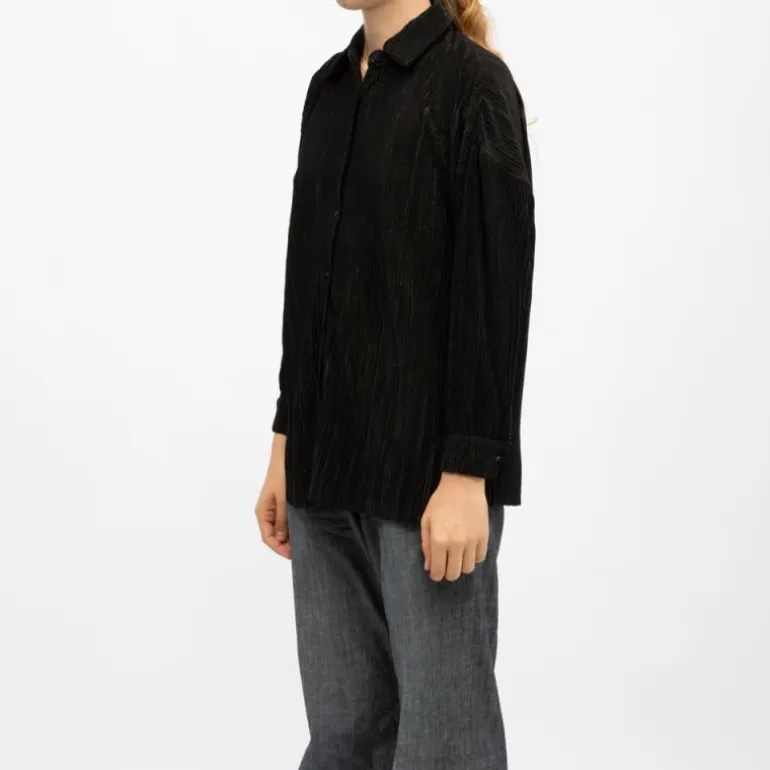 Chemise côtelé velours avec boutons clodette black Femme DEELUXE 74