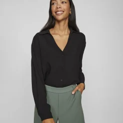 Chemise Domira col v black beauty Femme VILA
