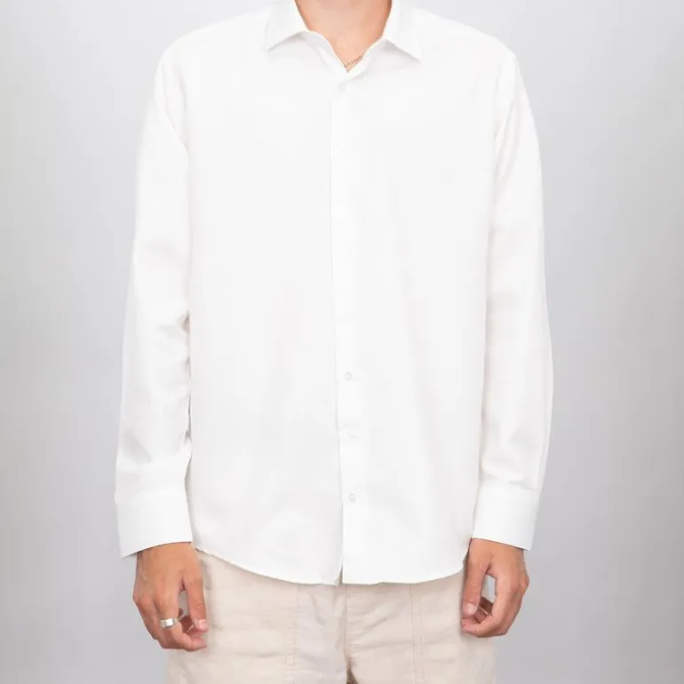 Chemise habillée blanc cassé coton Homme BILL TORNADE