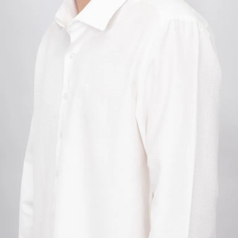 Chemise habillée blanc cassé coton Homme BILL TORNADE