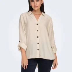 Chemise manches 3/4 Lauren lin 15347163 Femme JDY