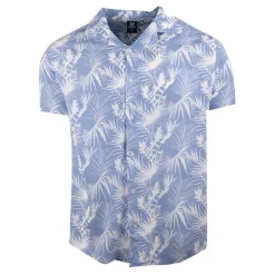 Chemise manches courtes imprimée tropical en viscose Homme BLAGGIO