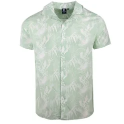 Chemise manches courtes imprimée tropical en viscose Homme BLAGGIO