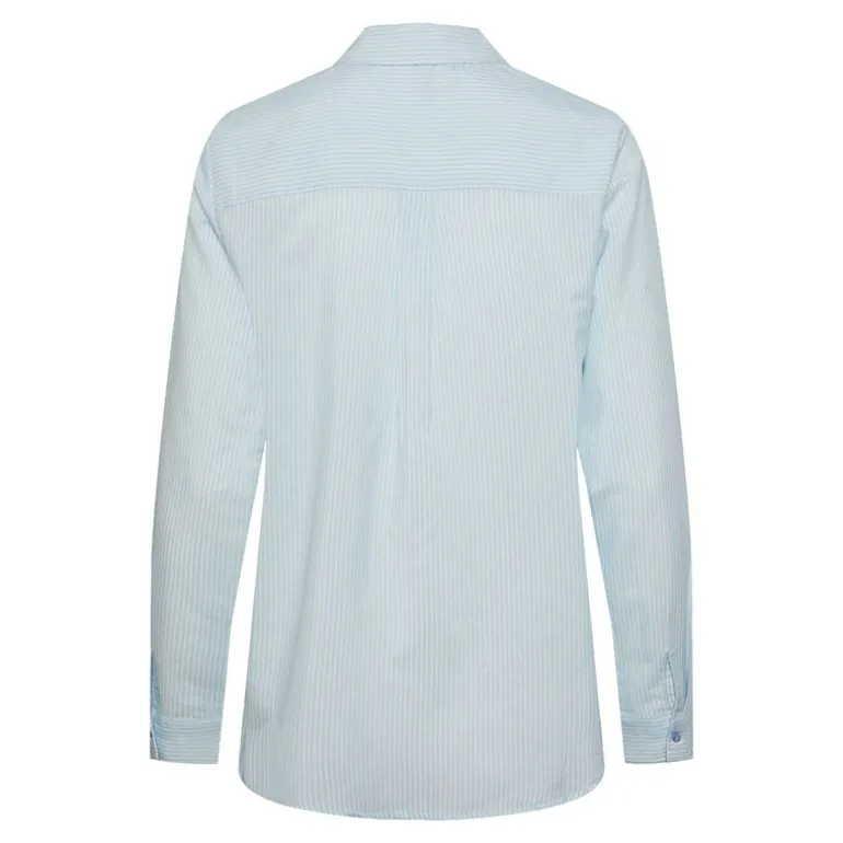 Chemise manches longues à rayures Femme PIECES