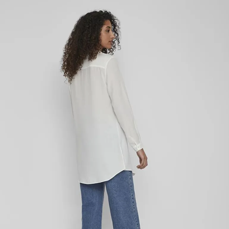Chemise mi longue Lucy snow white Femme VILA