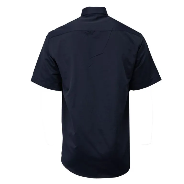 Chemise unie mc regular noire bill302 Homme BILL TORNADE