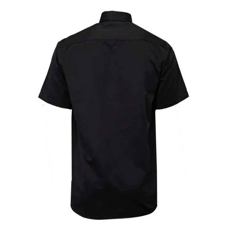 Chemise unie mc regular noire bill302 Homme BILL TORNADE